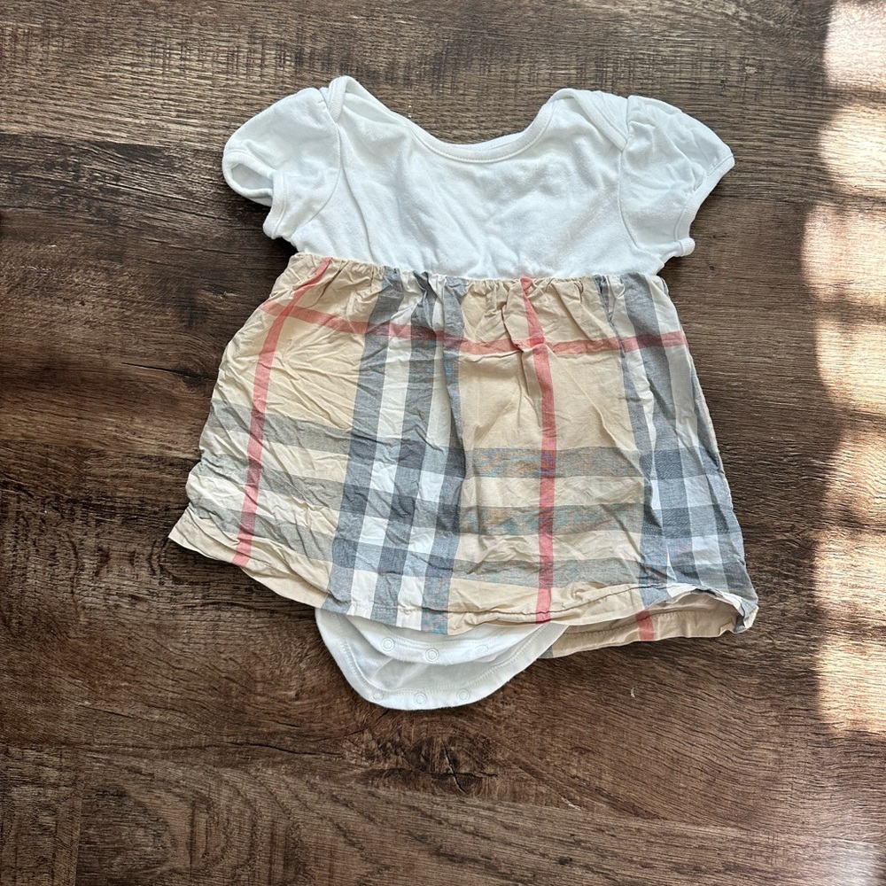 Baby Burberry cotton dress with bloomers
